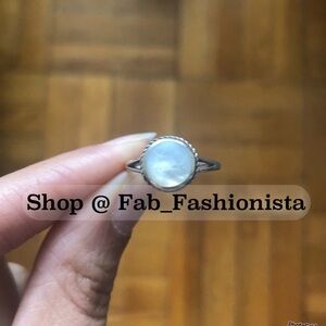Moonstone sterling silver ring